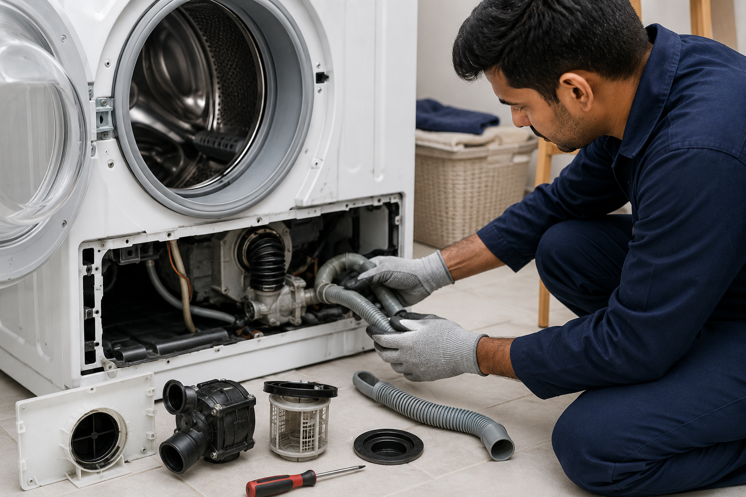 Washing machine drainage service