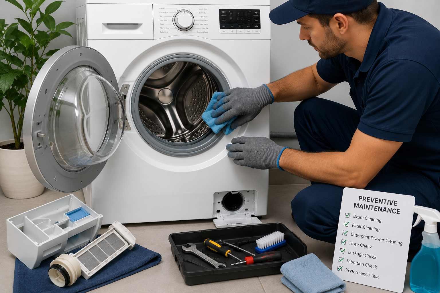 Washing machine preventive maintenance